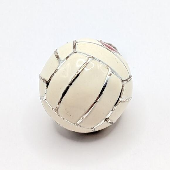 Brighton Love Volleyball Enamel Ball with Heart Sports Coach Charm Pendant - Picture 3 of 5
